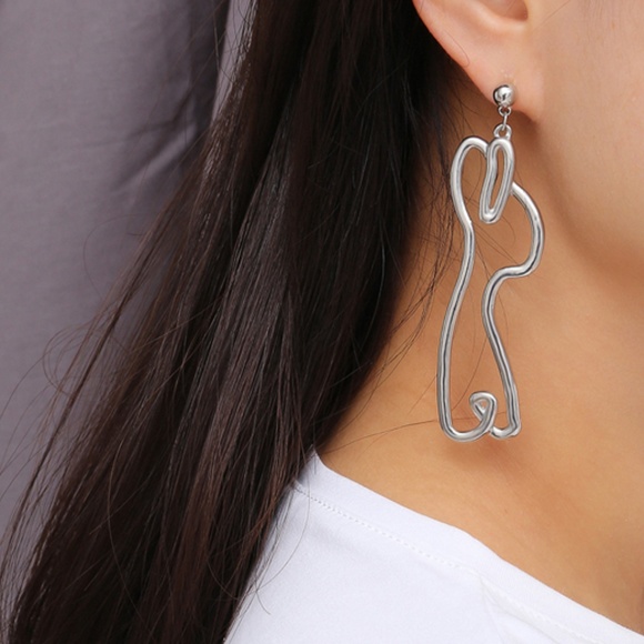 Last Pair ❤️ Dancing Figure Earrings Abstract - Picture 5 of 8